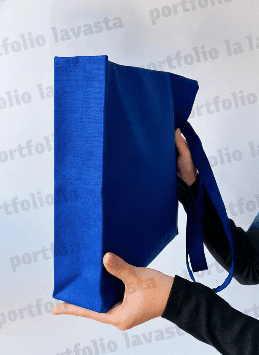 Blue Heavy Cotton Tote Bag