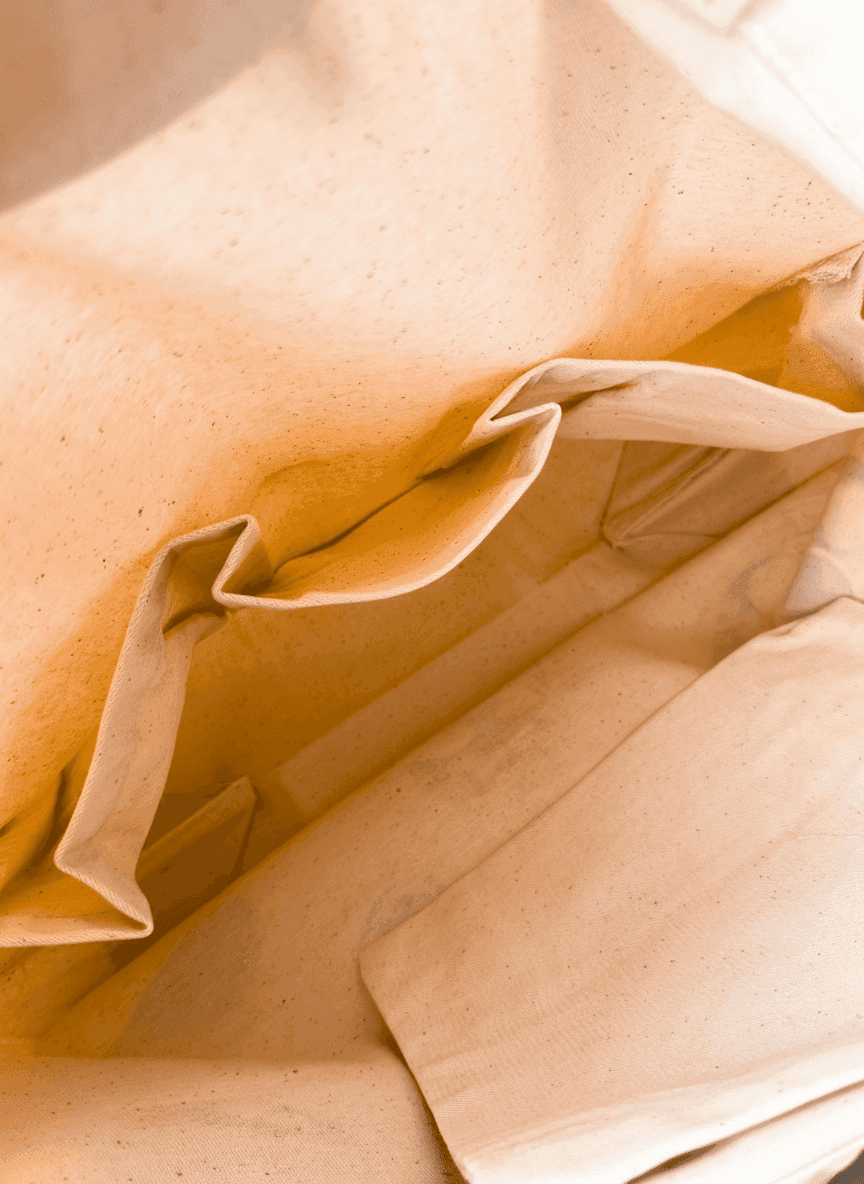 Шопер із бавовняної саржі з плечовими ручками для покупок