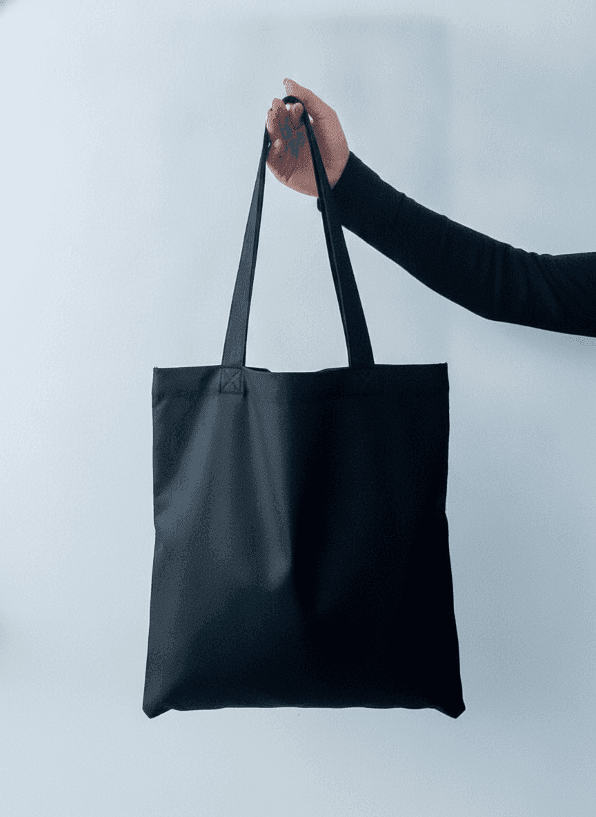 Heavy-Duty Black Tote Bag