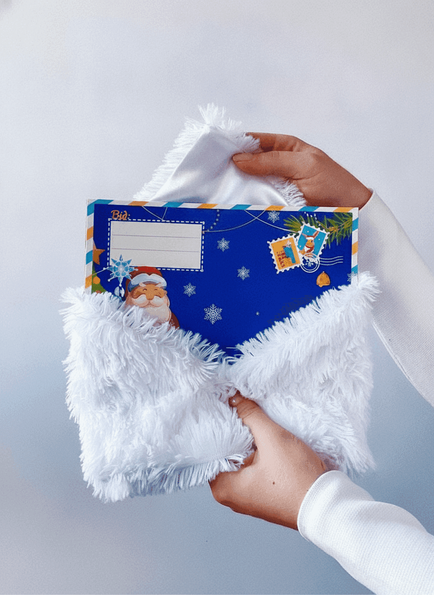 Fringed Fabric Envelope Pouch