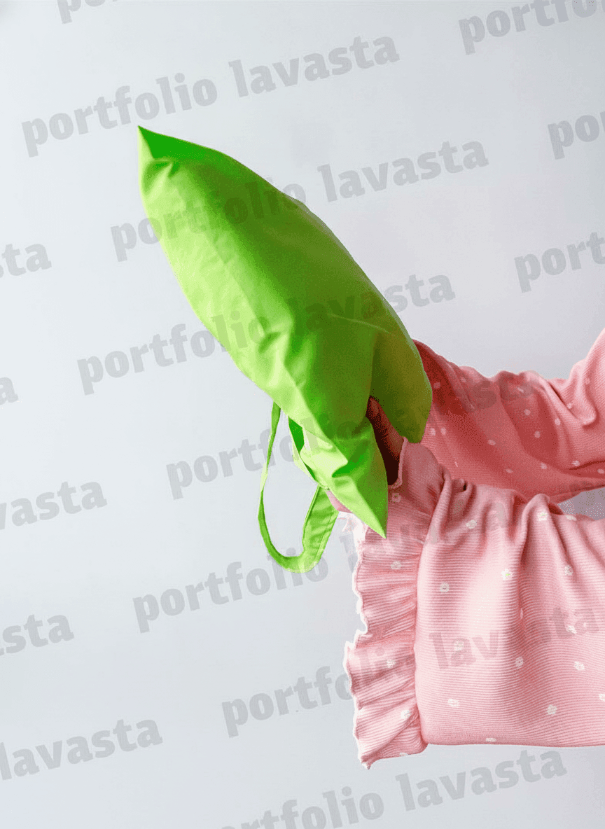 Light Green Calico Tote Bag