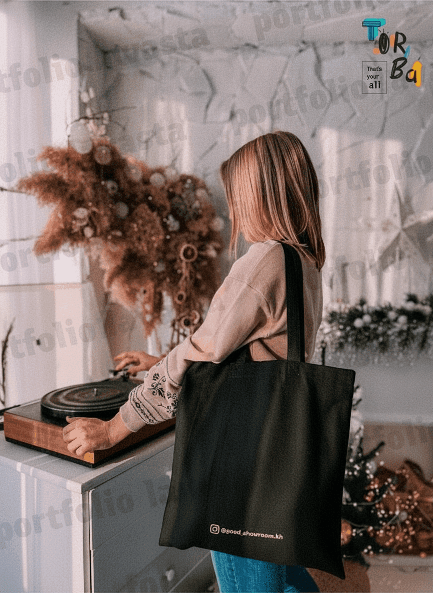 Sturdy Cotton Square Tote Bag