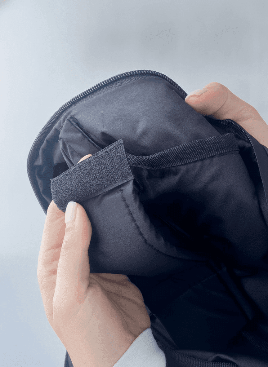 Zippered Nylon Organizer Pouch with Compartments