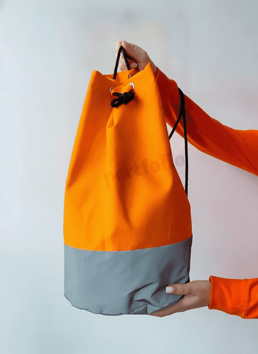 Twill & Reflective Rain Fabric Barrel Backpack