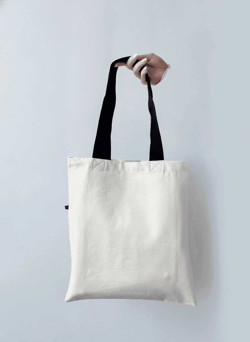 Light Beige Convertible Panama Straw Tote, Black Handles