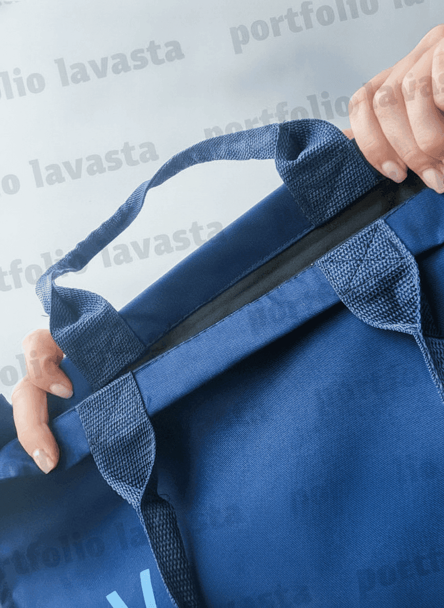 Versatile Dark Blue Twill Bag