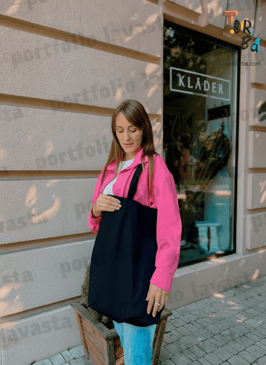 Heavy-Duty Cotton Tote Bag Black