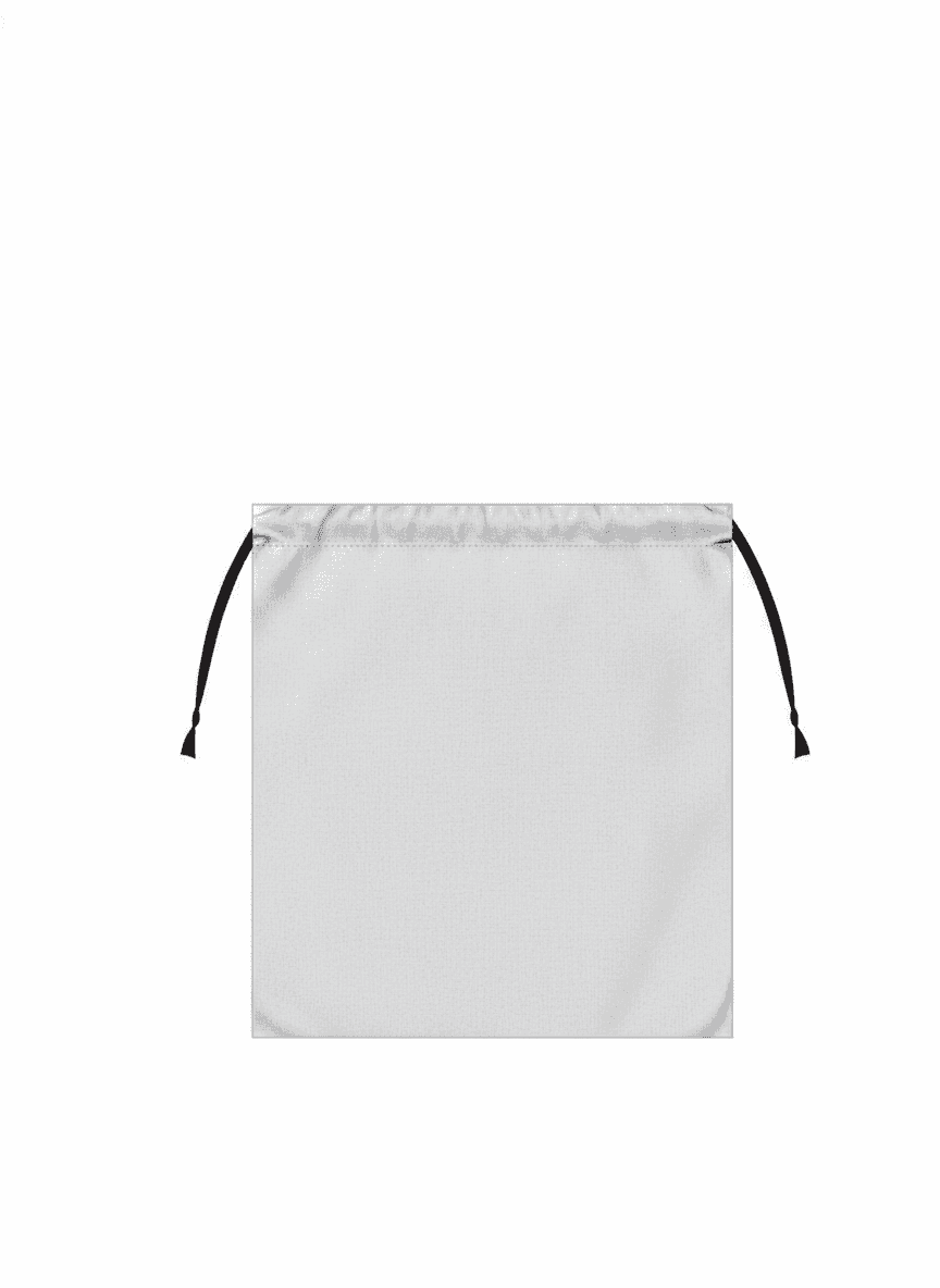 Small Twill Pouch with Dual Drawstrings