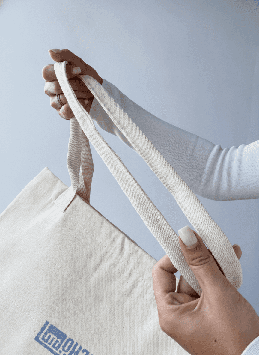 Spacious Cotton Twill Tote Bag