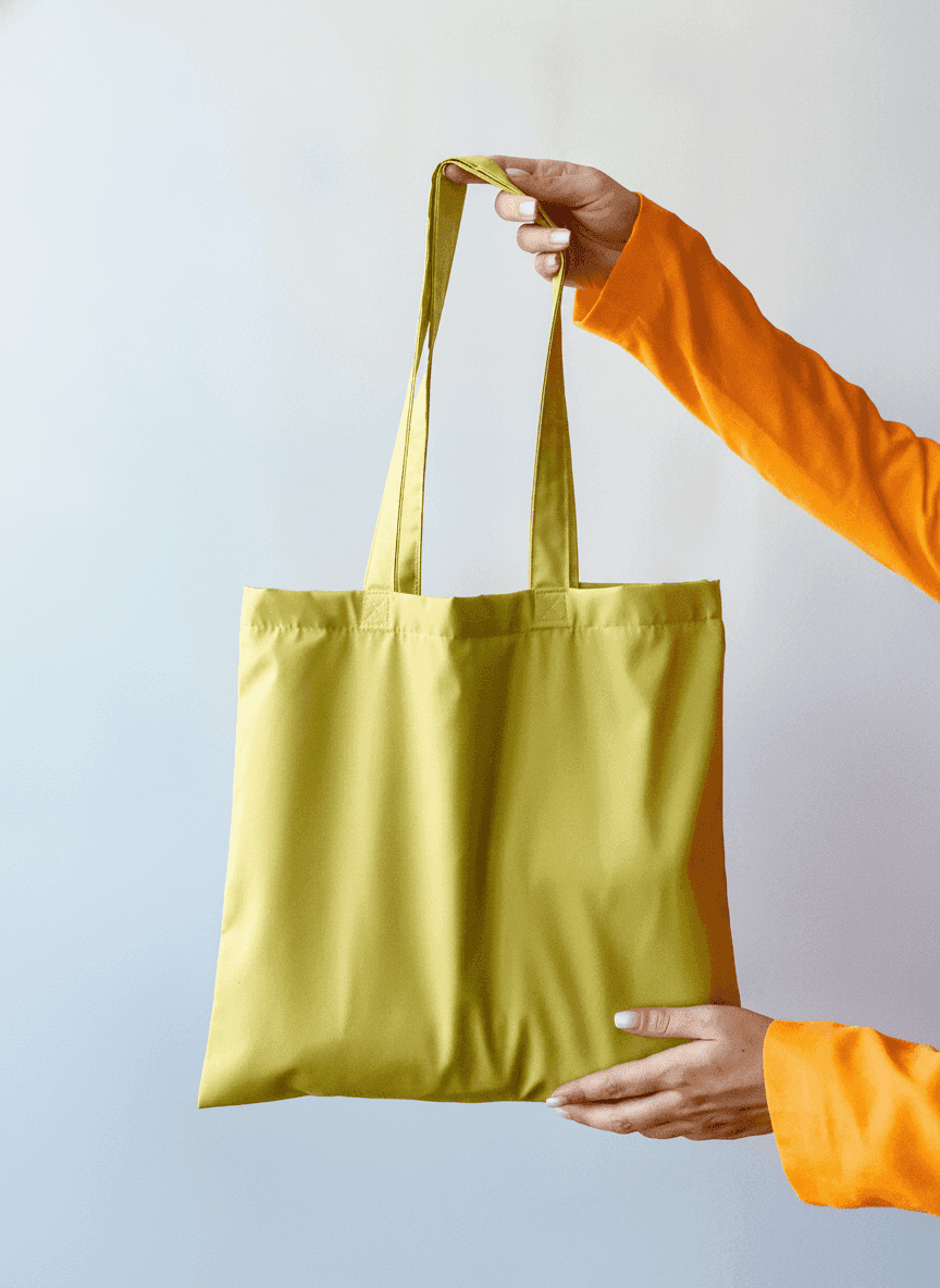Sturdy Lime Green Square Tote Bag
