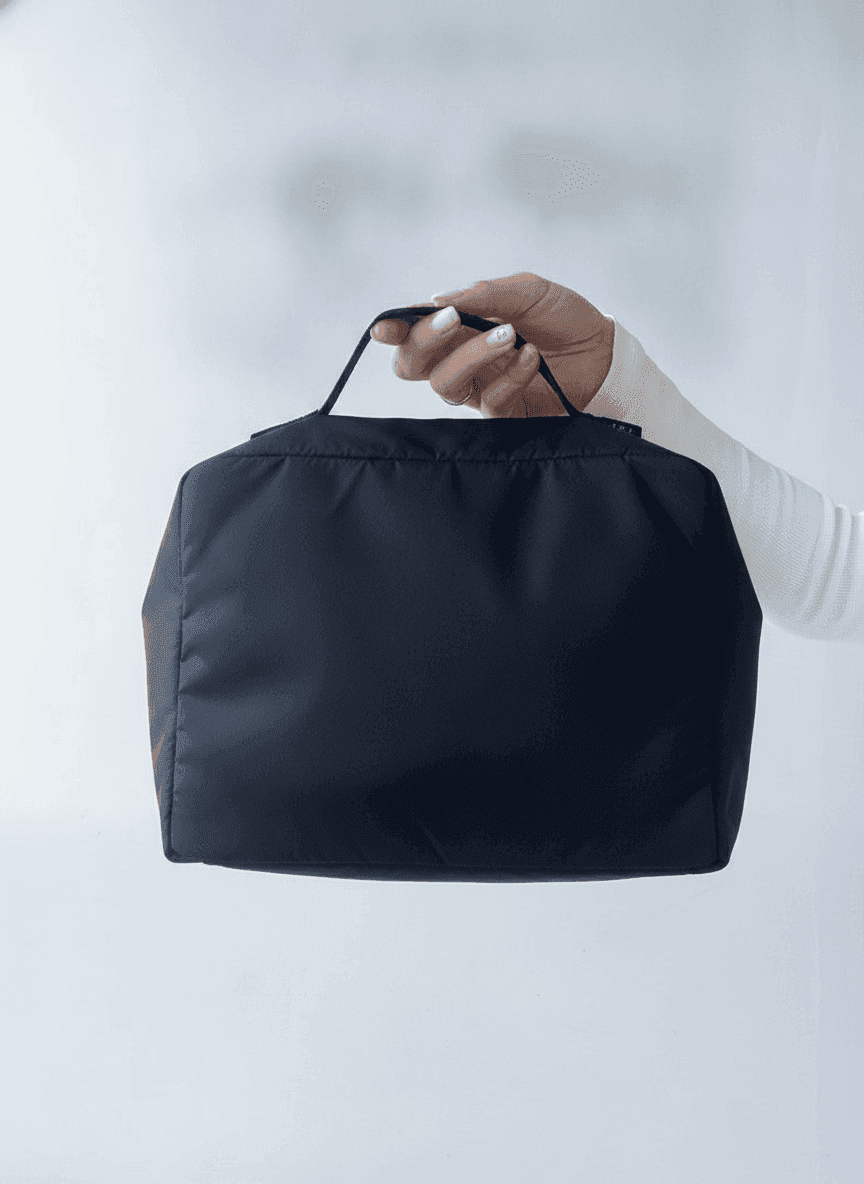 Zippered Nylon Organizer Pouch with Compartments