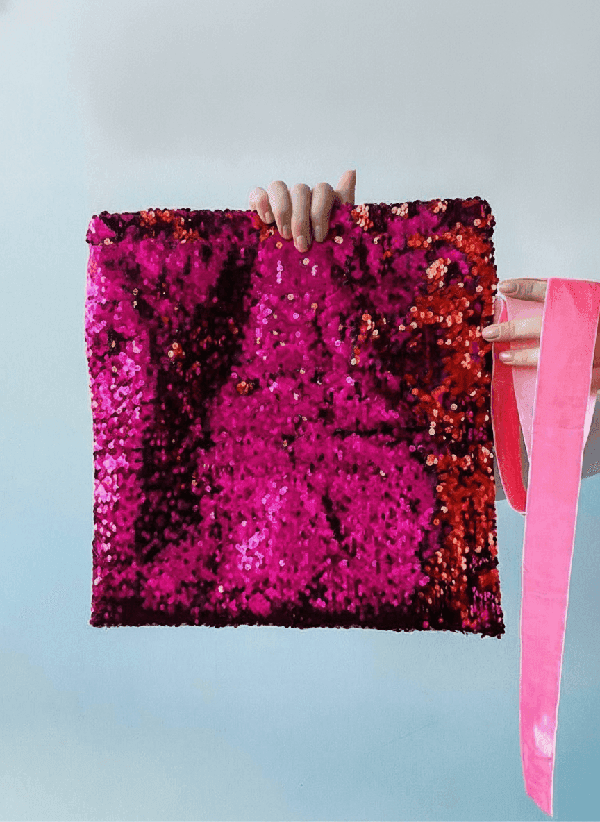 Pink Sequin Pouch