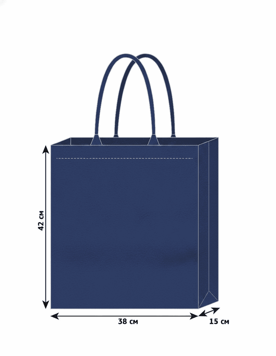 Versatile Dark Blue Twill Bag