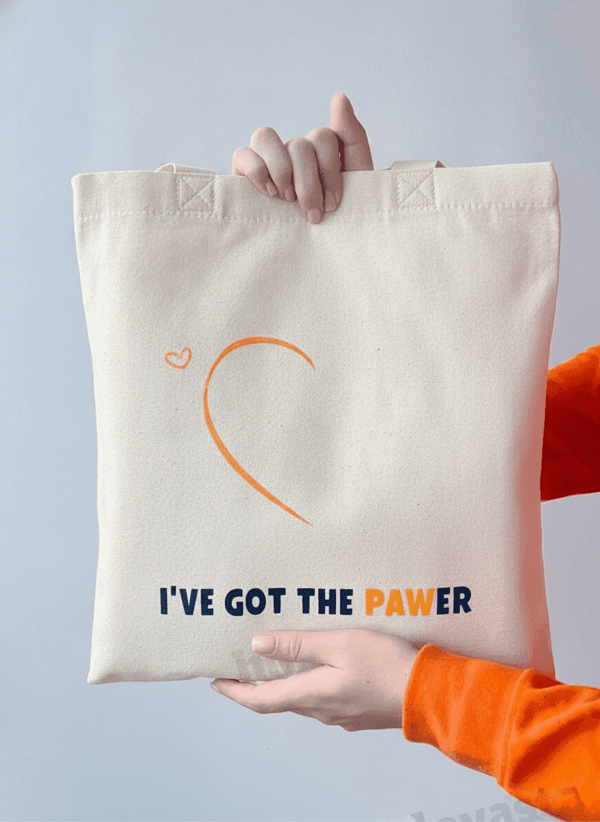 Light-Colored Medium-Weight Tote Bag