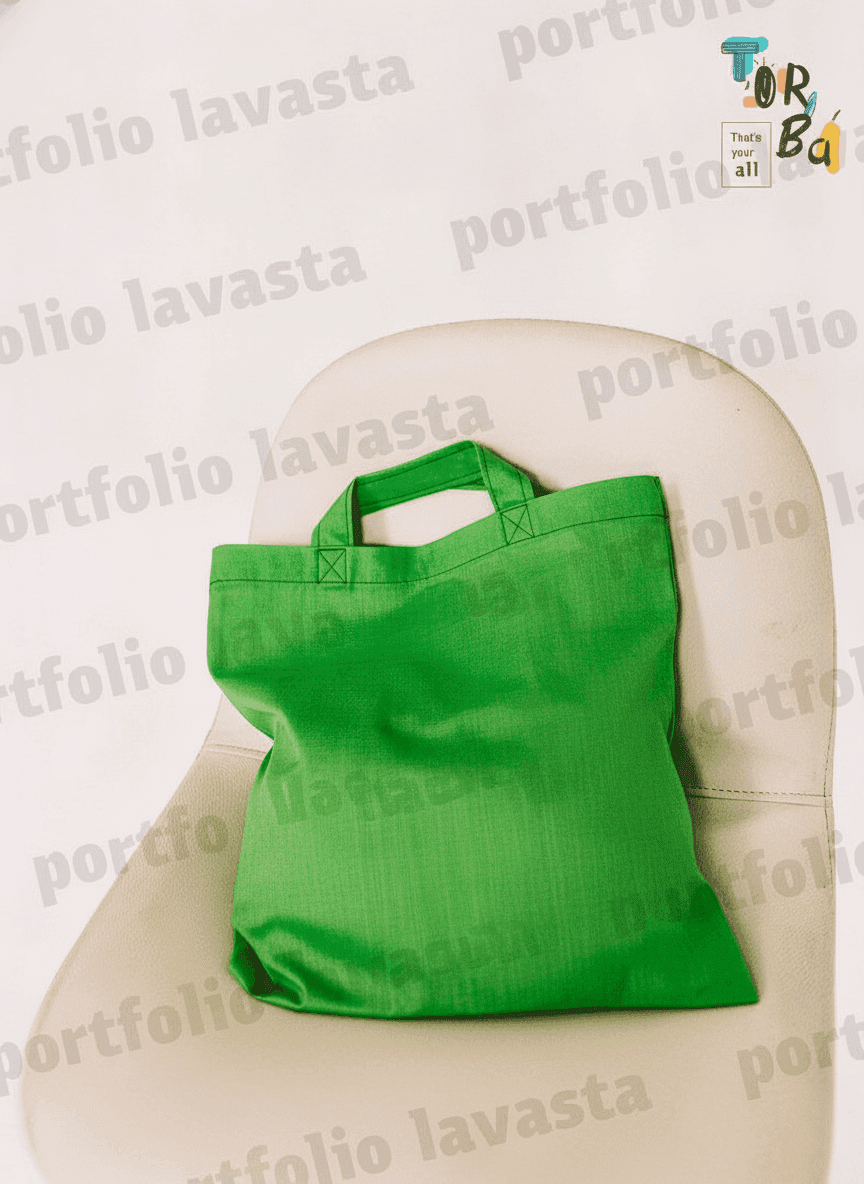 Light Green Calico Tote Bag