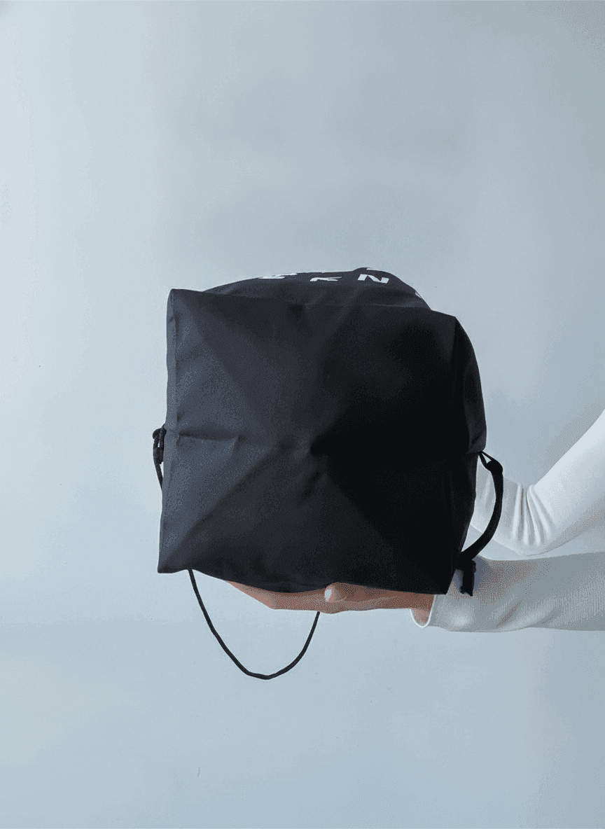 Black Twill Backpack