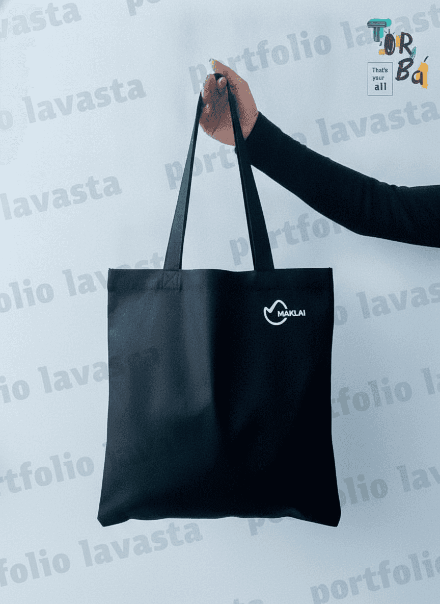 Heavy-Duty Black Tote Bag