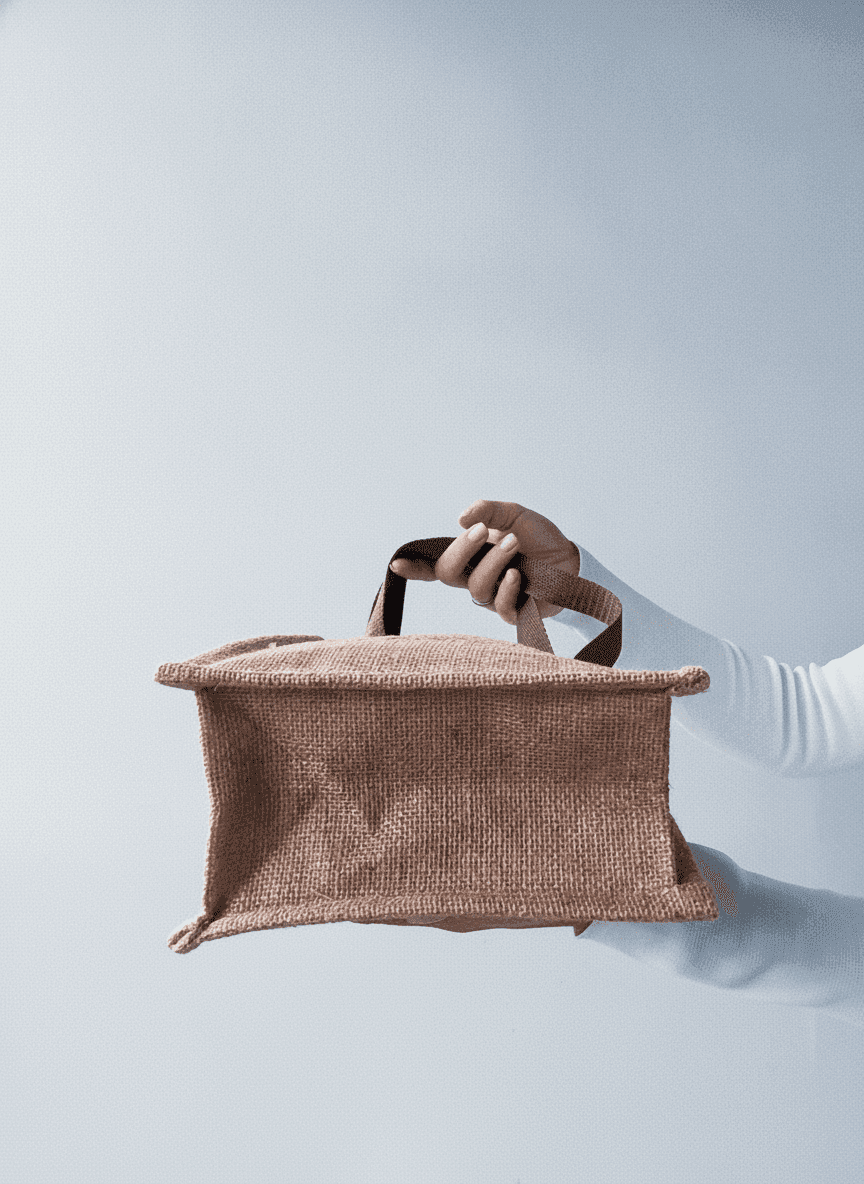Jute Wine Bottle Tote