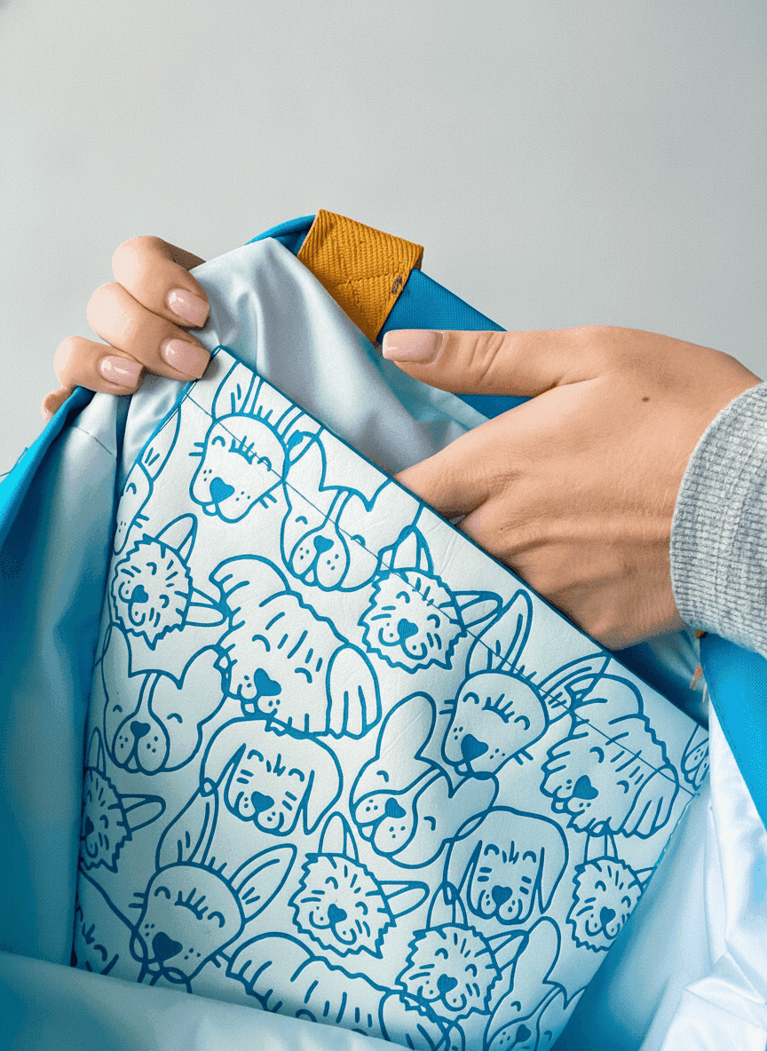 Dog Tote Bag with Leash