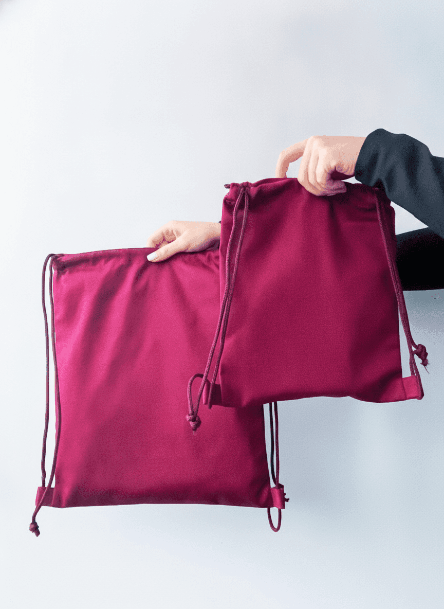 Burgundy Heavyweight Cotton Pouch